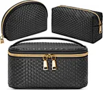 Can store cosmetics, jewelry, toiletries, essential oils, electronic accessories or pens. Can be used as a toilet bag, cosmetic bag, travel bag or toiletry bag. It's perfect for tourism, vacation, business trip and outdoor activities.